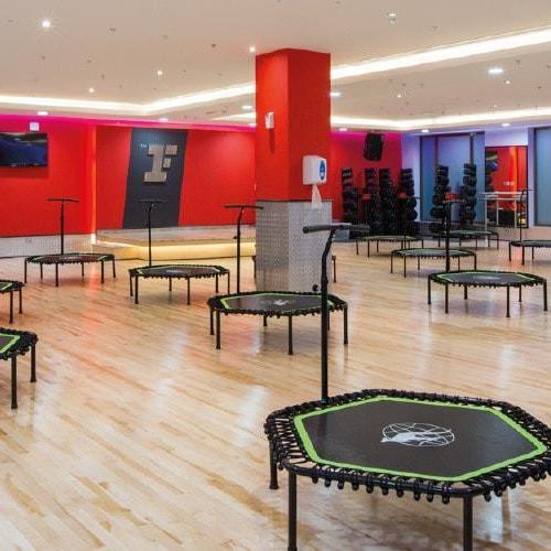 Fitness First Al Seef mall trampolines